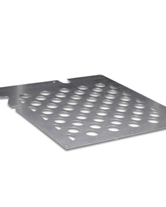 Sheet metal partition in front of nest Step V13 holes